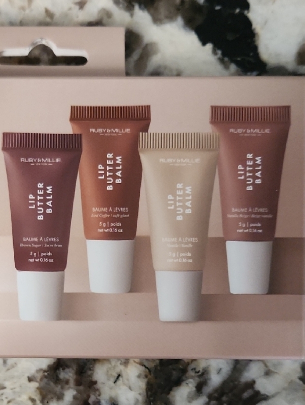 Ruby & Millie Lip Butter Balm Set Of 4— Neutral Tints NIB